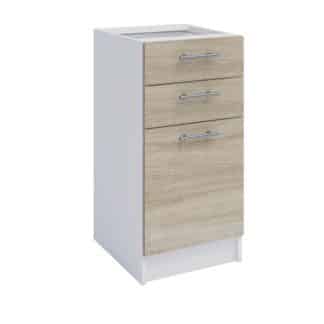 FABIANA, dolní skříňka, S-40SZ2, dub sonoma/bílá