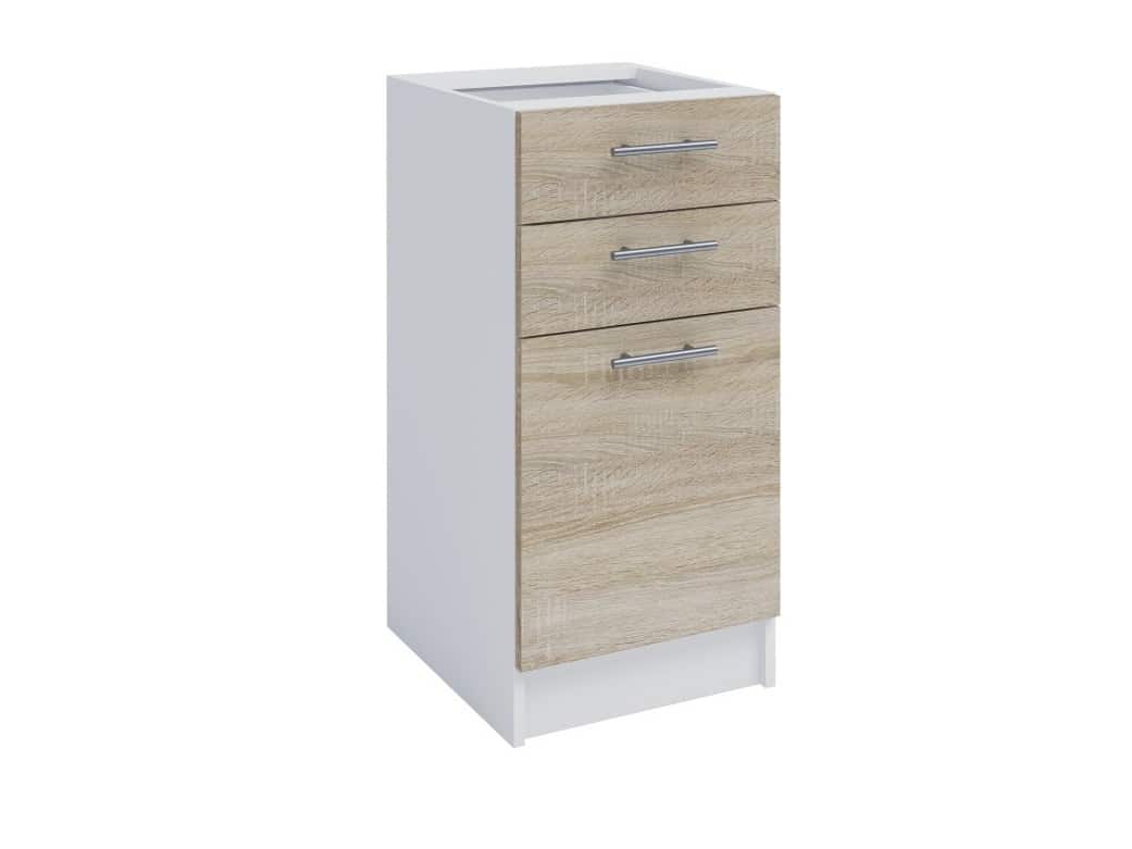 FABIANA, dolní skříňka, S-40SZ2, dub sonoma/bílá