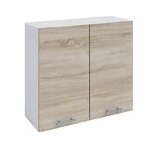FABIANA, horní skříňka, W-80, dub sonoma/bílá
