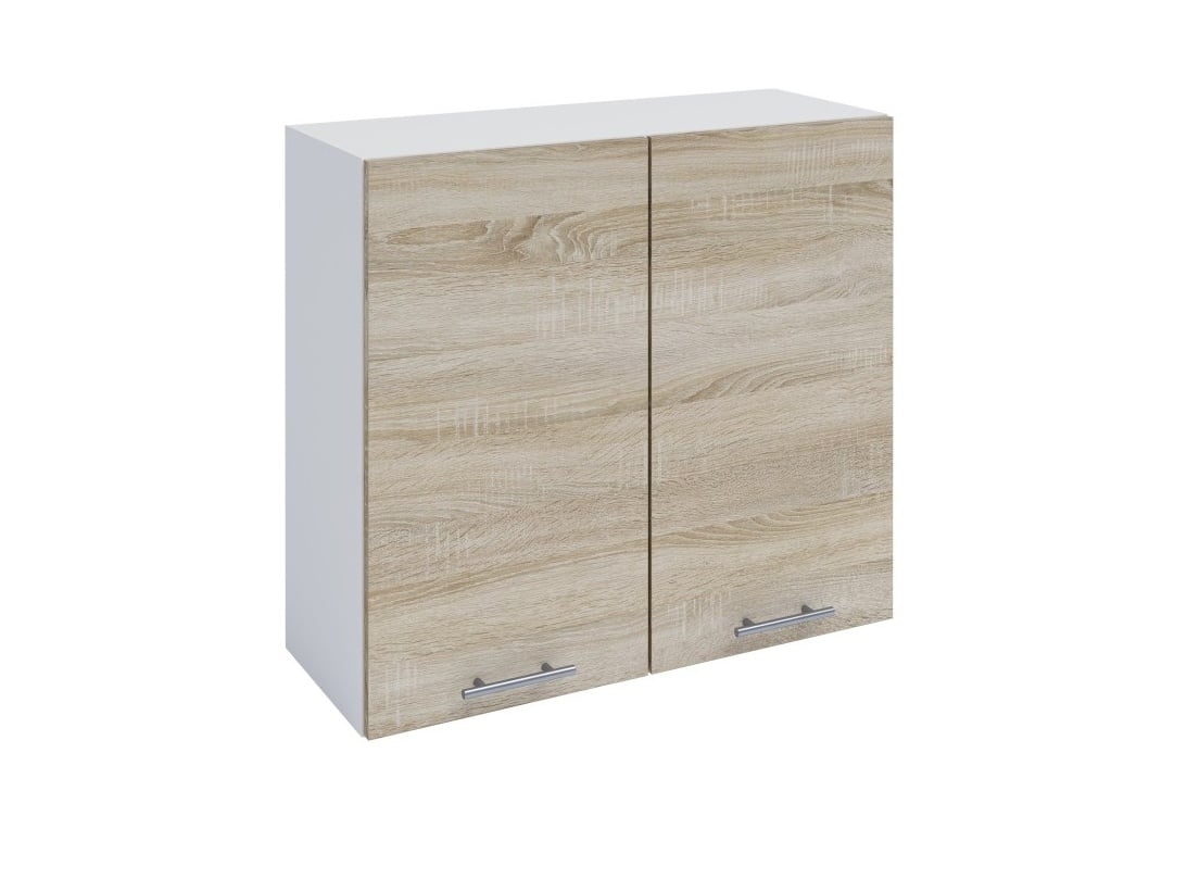 FABIANA, horní skříňka, W-80, dub sonoma/bílá