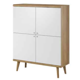 Komoda PRIMO PK107, dub riviera/bílá