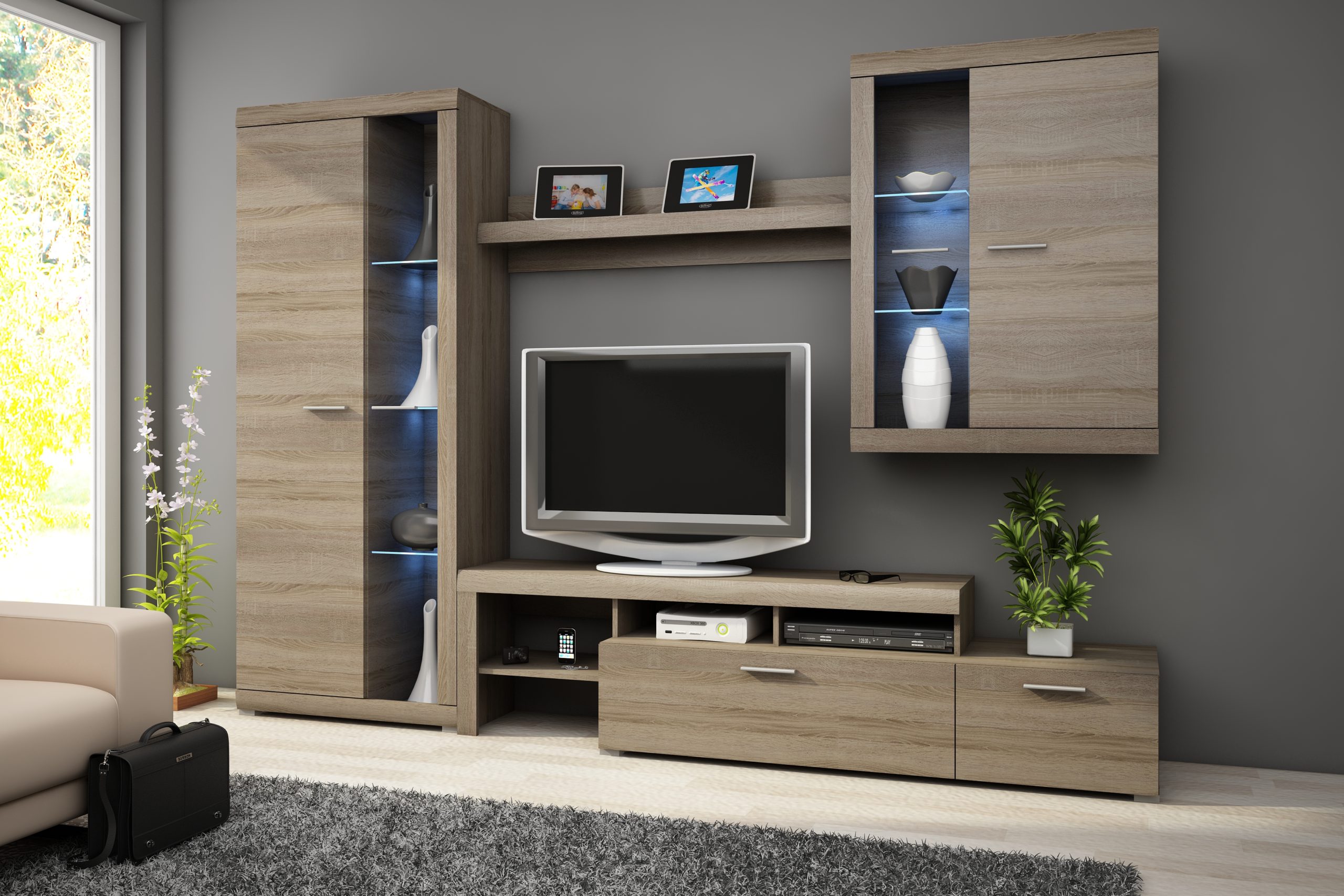 Obývací stěna ALVARO, dub truflový