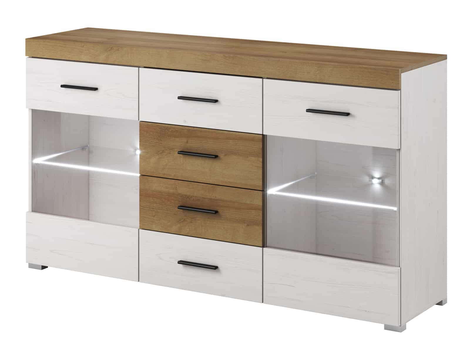 Komoda FALCO FKWT150, borovice andersen/dub riviera