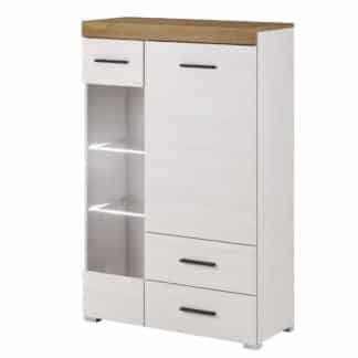 Vitrína FALCO FWT80, borovice andersen/dub riviera