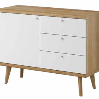 Komoda PRIMO PKSZ107, dub riviera/bílá