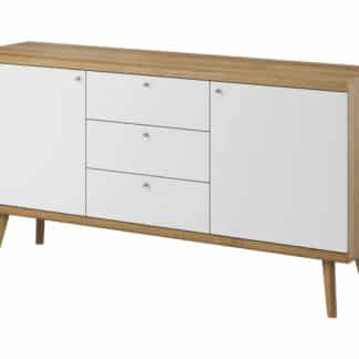 Komoda PRIMO PKSZ160, dub riviera/bílá