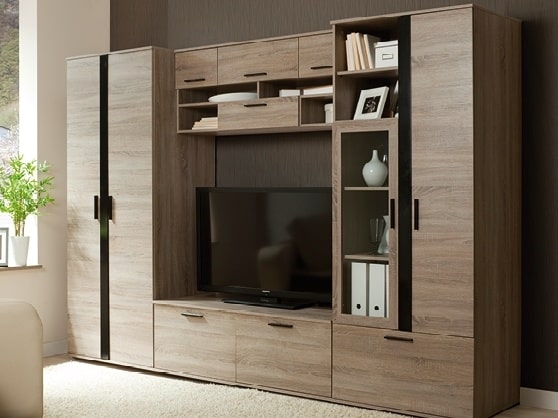 ENTER obývací stěna, dub truflový