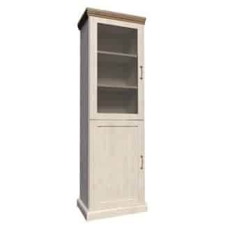 ROYAL vitrína W1D, borovice norská/dub divoký