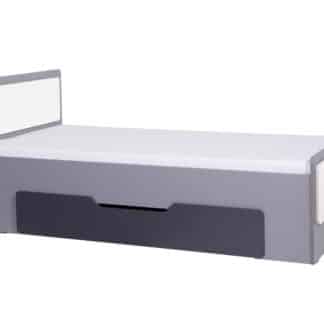 Postel LIDO 90x200, šedá/grafit+bílá