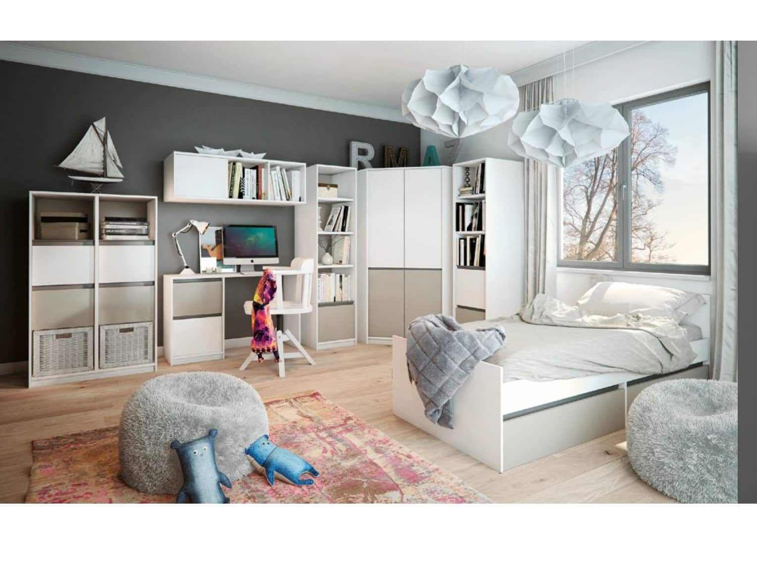 MATI dětský pokoj, borovice andersen/congo