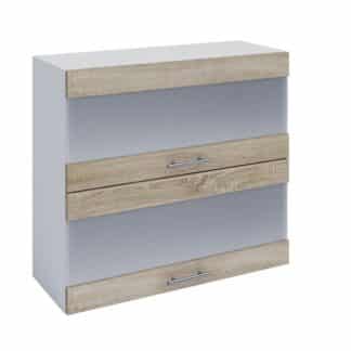 FABIANA, horní skříňka, W-80K2S, dub sonoma/bílá