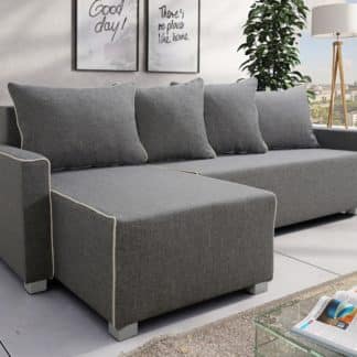 Rohová sedačka BORA 3, šedá látka