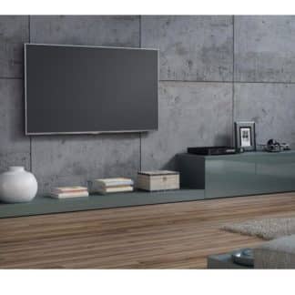 LIFE, televizní stolek RTV, šedá/šedý lesk