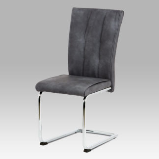 Jídelní židle DCH-192 GREY, šedá konženka/chrom
