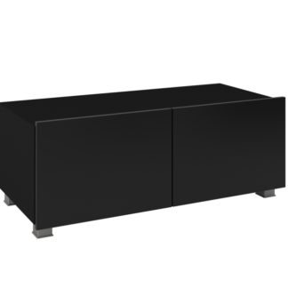 Televizní stolek RTV 100 CALABRINI, černá/černý lesk