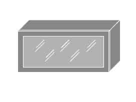 EMPORIUM, skříňka horní prosklená W4bs 80 MDF, grey