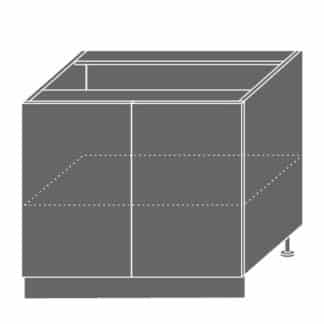 EMPORIUM, skříňka dolní D11 90, korpus: lava, barva: grey stone