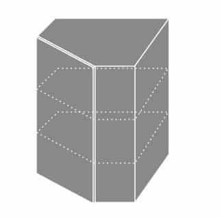 EMPORIUM, skříňka horní rohová W 10, korpus: lava, barva: grey stone