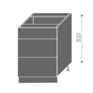 EMPORIUM, skříňka dolní D3E 60, korpus: lava, barva: grey stone