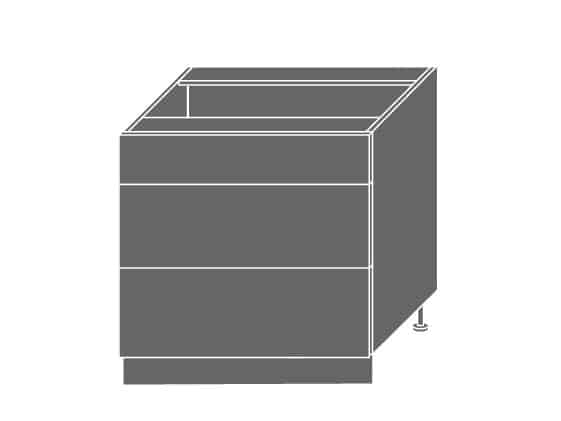 EMPORIUM, skříňka dolní D3E 80, korpus: lava, barva: grey stone