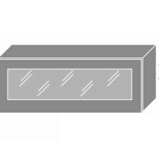 EMPORIUM, skříňka horní prosklená W4bs 90 WKF, korpus: lava, barva: grey stone