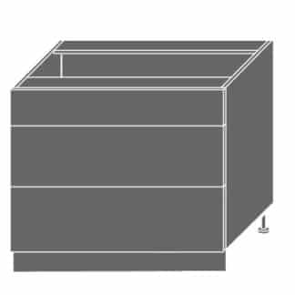 EMPORIUM, skříňka dolní D3m 90, korpus: grey, barva: light grey stone