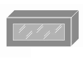 EMPORIUM, skříňka horní prosklená W4bs 80 WKF, korpus: bílý, barva: light grey stone