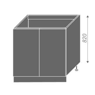 EMPORIUM, skříňka dolní dřezová D8z 80, korpus: bílý, barva: light grey stone