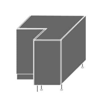EMPORIUM, skříňka dolní rohová D12 90, korpus: bílý, barva: light grey stone