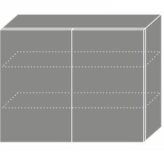 EMPORIUM, skříňka horní W3 90, korpus: grey, barva: light grey stone