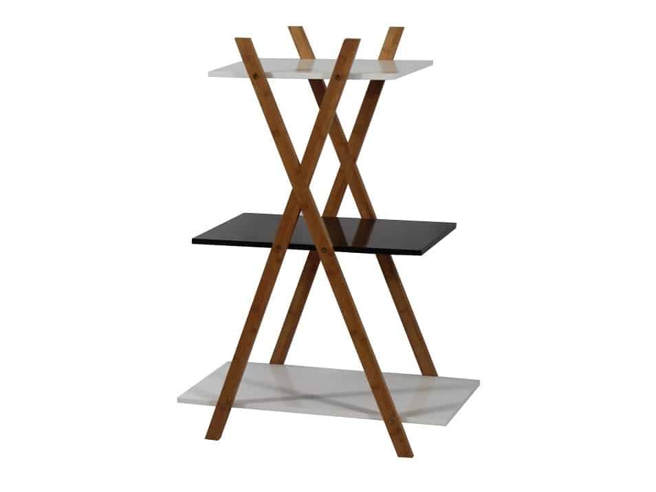 HARUN víceúčelový regál, šedá/bílá