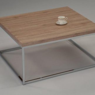 NATANEL konferenční stolek, dub sonoma/chrom
