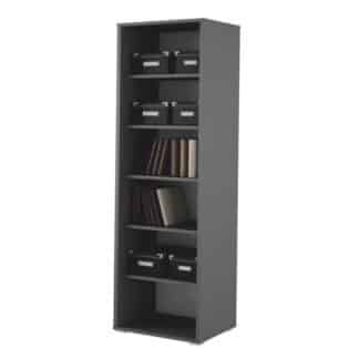 RIOMA vysoký regál TYP 01, grafit/bílá