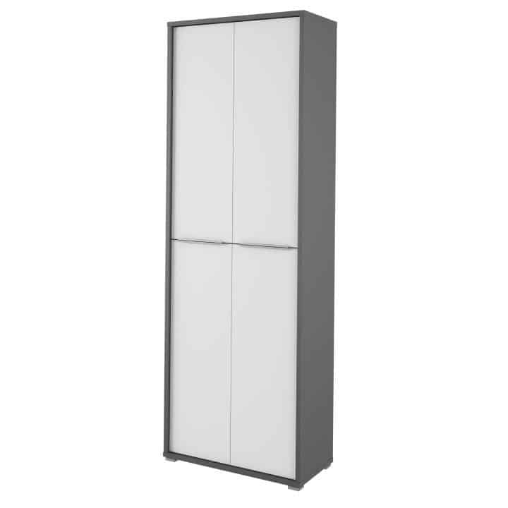 RIOMA vysoká skříň TYP 05, grafit/bílá
