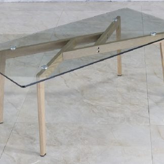 PEDREK 2 konferenční stolek, sklo/kov