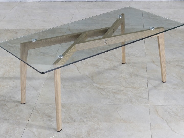 PEDREK 2 konferenční stolek, sklo/kov