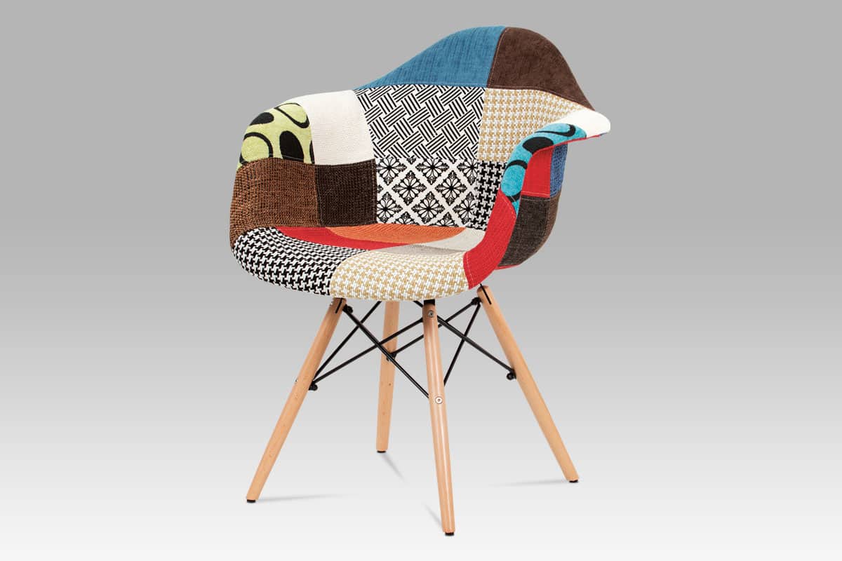 Jídelní židle CT-755 PW2, patchwork/masiv buk
