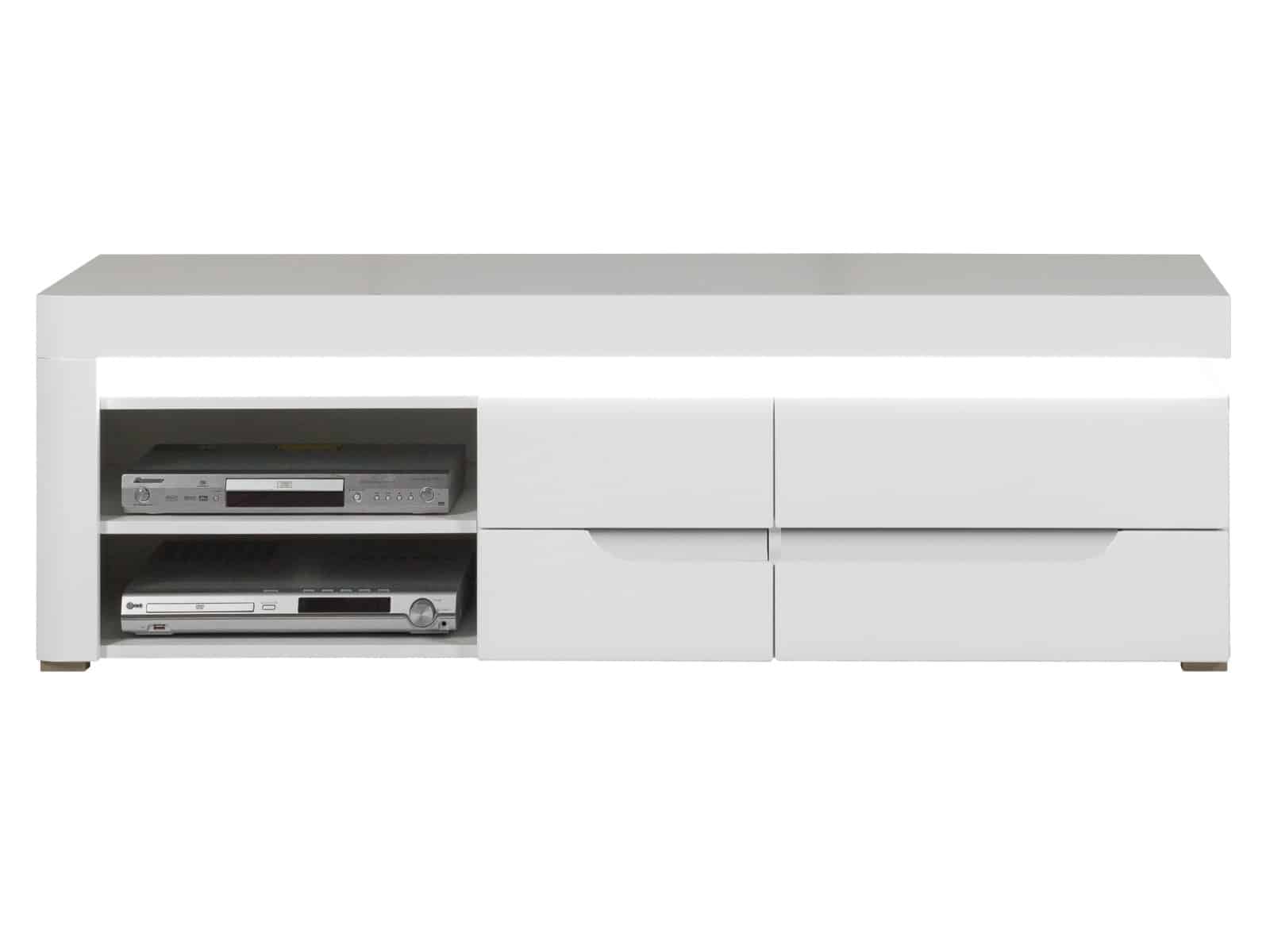 IM2 - Televizní stolek IRMA IM2, bílý vysoký lesk