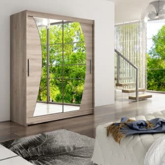 Šatní skříň WESTA X, trufla/zrcadlo