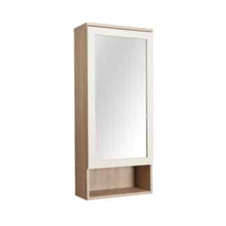 Skříňka se zrcadlem APOLON PA5, béžový lesk/dub