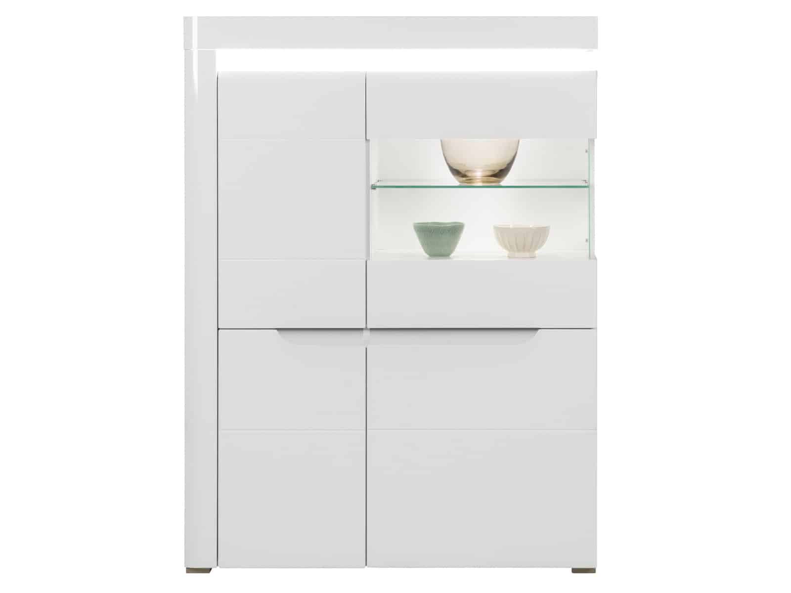 IM5 - Vitrína IRMA IM5, bílý vysoký lesk