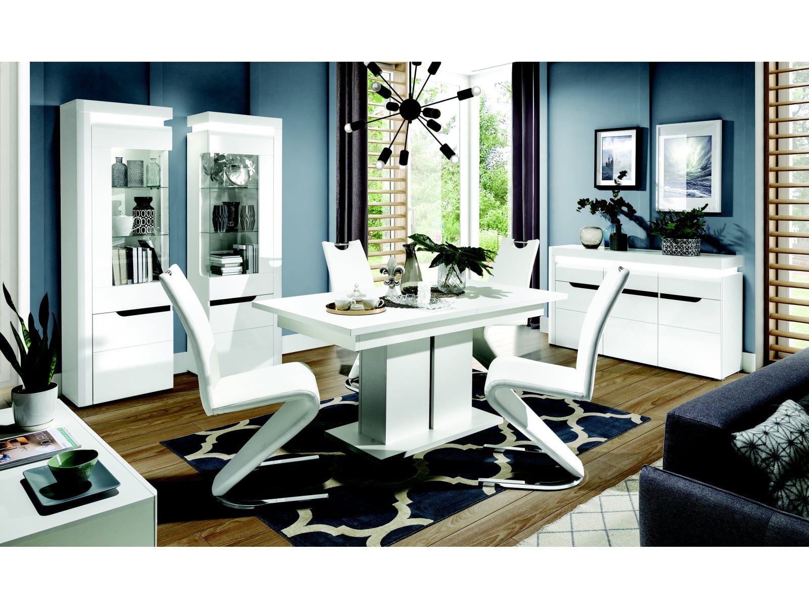 Jídelna IRMA, bílý vysoký lesk