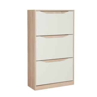 Botník ODISEJ 3V, béžový lesk/dub