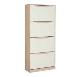 Botník ODISEJ 4V, béžový lesk/dub