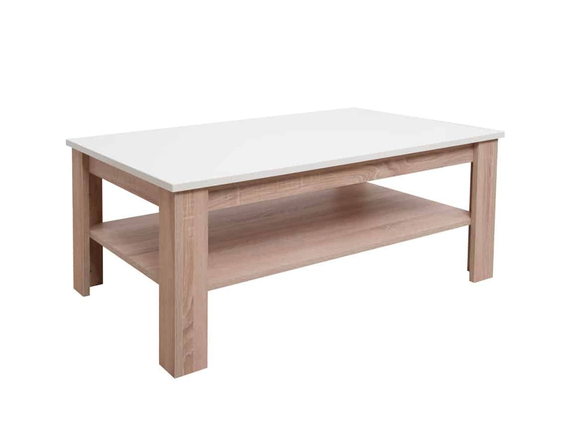 Konferenční stolek VENETO, béžový lesk/dub