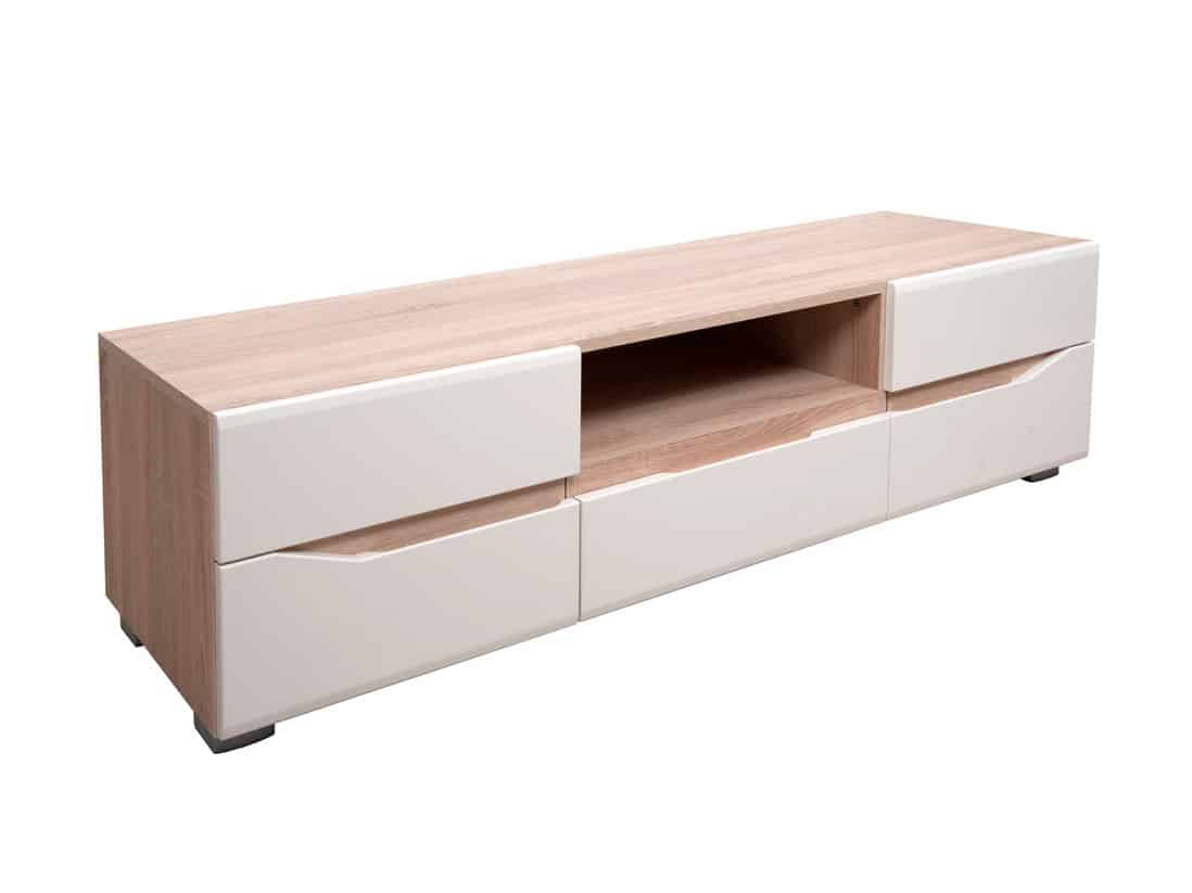 TV stolek VENETO, béžový lesk/dub