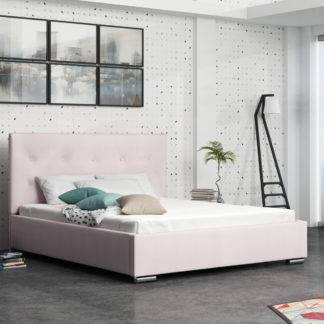 Čalouněná postel SOFIE 1 140x200 cm, růžová látka