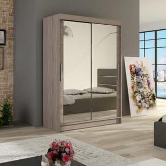 Šatní skříň MIAMII VII, trufla/zrcadlo