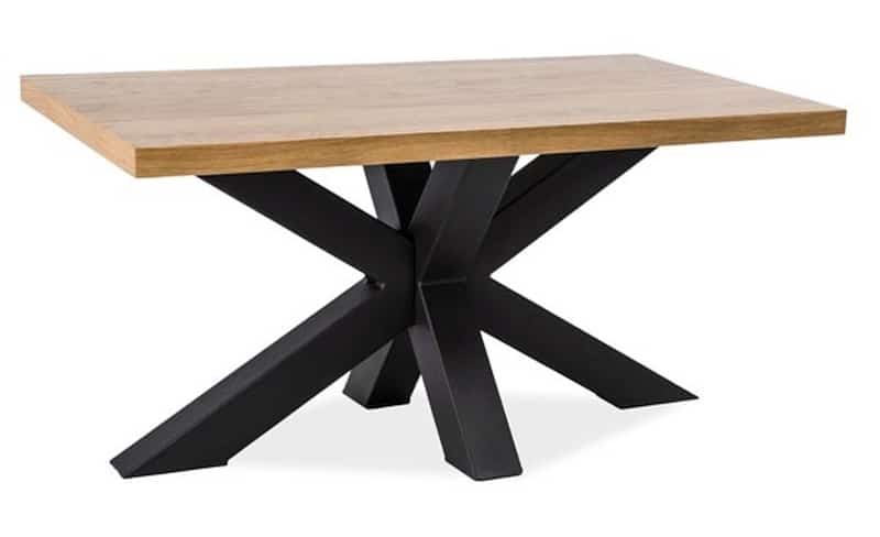 Konferenční stolek CROSS B, masiv dub/černá