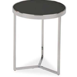 Konferenční stolek DELIA I, kov/černé sklo